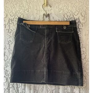 Patagonia Women's Dark Gray Corduroy Skirt Size 6 Organic‎ Cotton